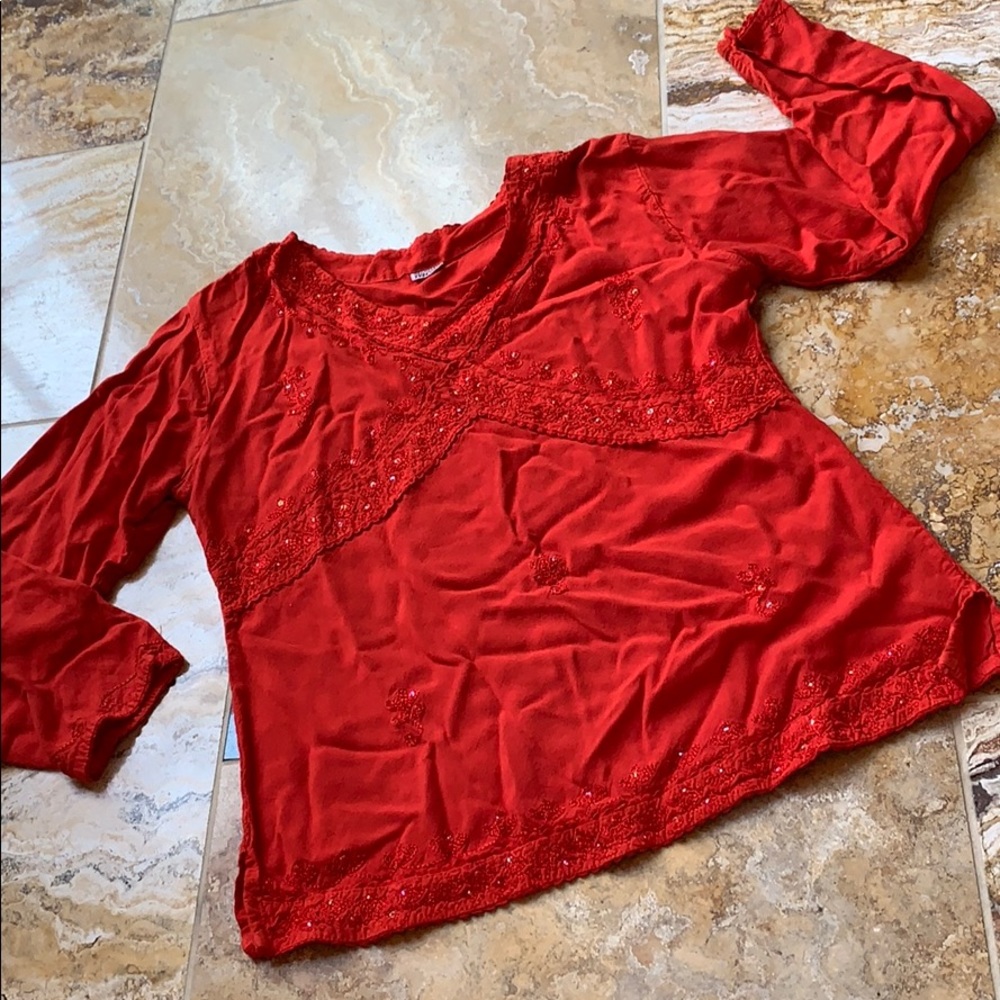 Boho gypsy festival cross/front sequin/embroidery